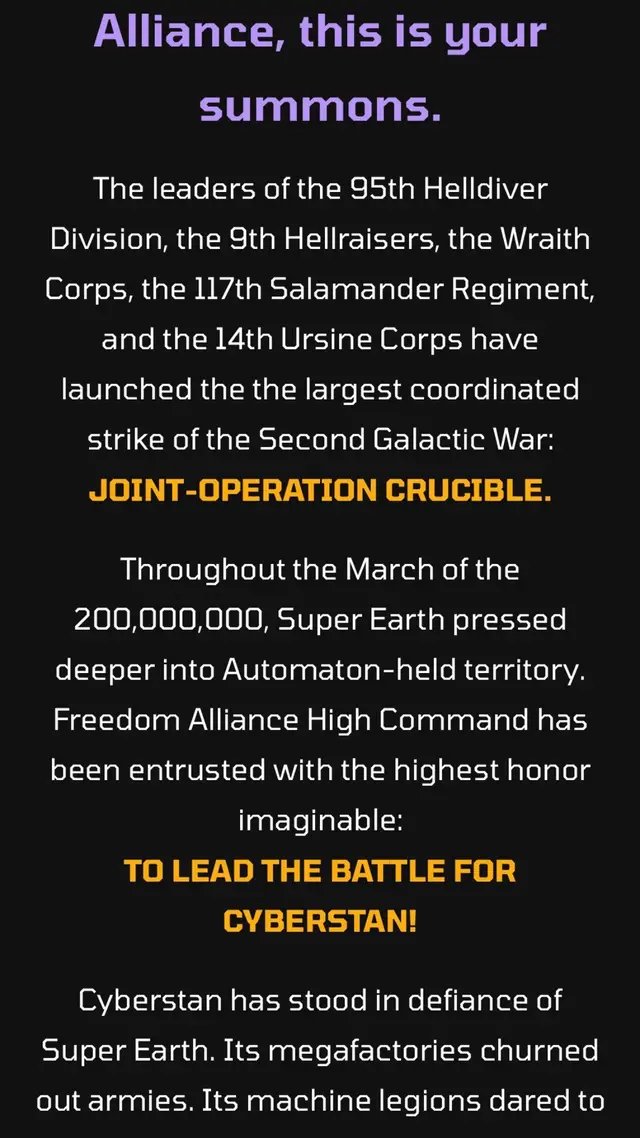 95 clans. 75,000+ Helldivers committed. Cyberstan FALLS! #helldivers #helldivers2 #cyberstan #freedomalliance #superearth