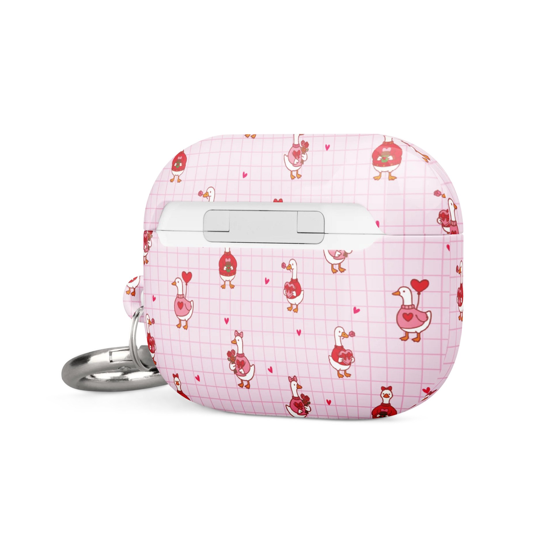 Pink coquette Valentine Goose AirPods® Pro Gen 1 and 2 Gen 1 and 2, Gen 3 Cases. product image (5)