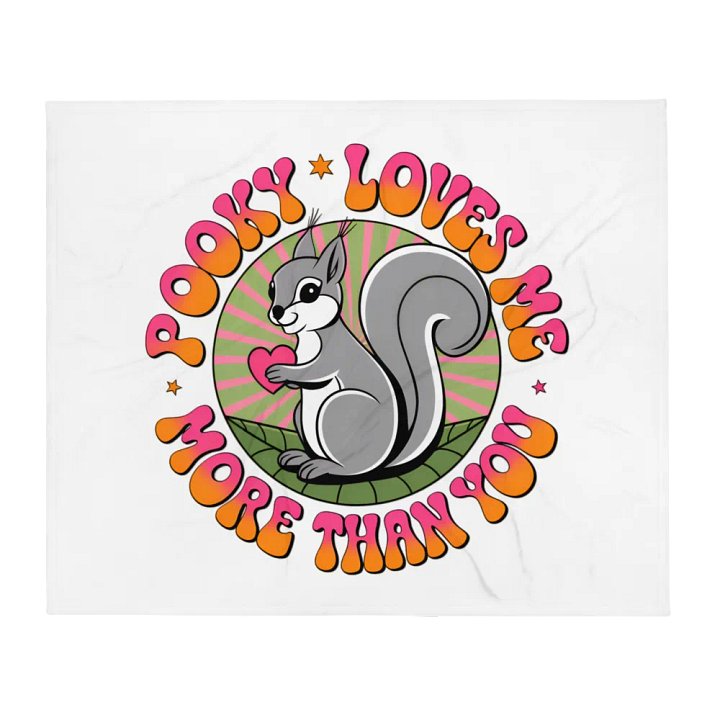 Ultra soft and plushy blanket: Pooky loves me more than you, 70s product image (2)