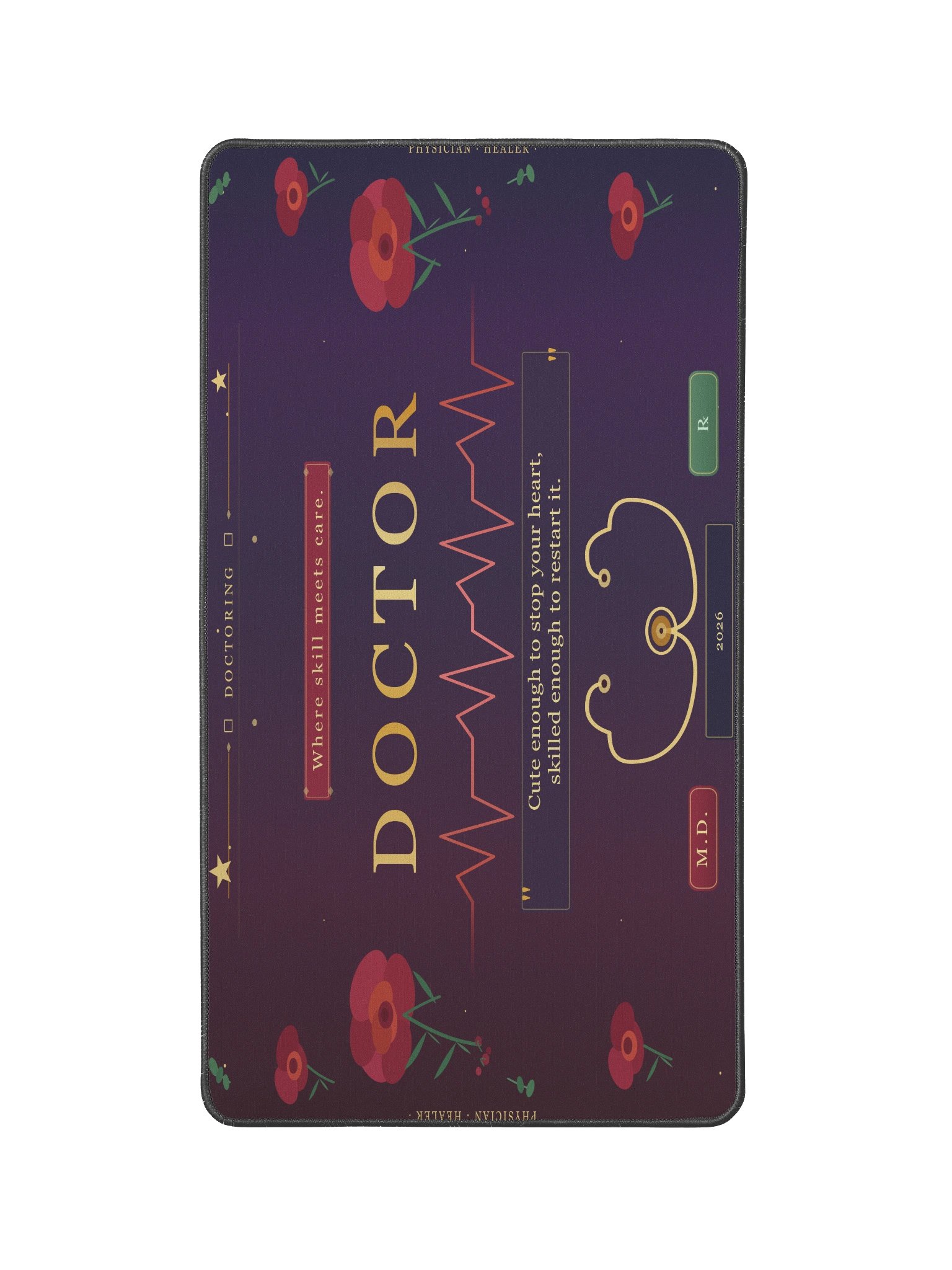 Doctor Desk Mat 12x22 – Medical Neoprene Office Pad Gift for Physicians product image (1)