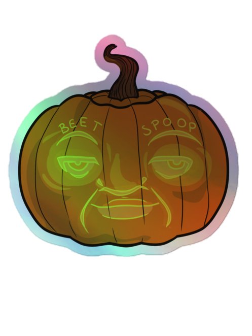 Beet Spoop holographic stickers product image (1)