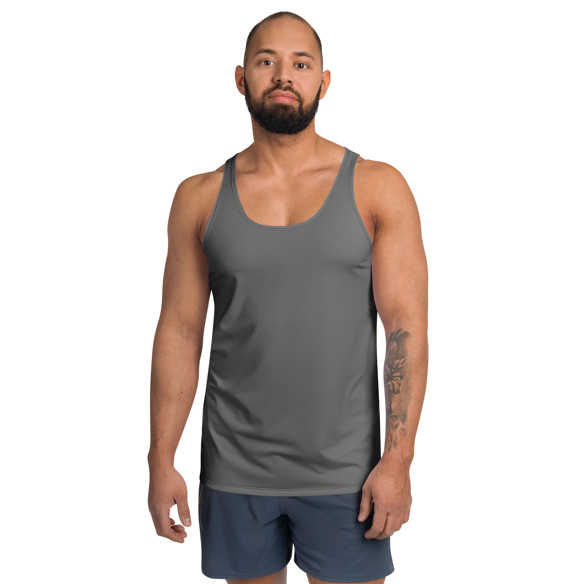 Minimal Gray All-Over Print Tank Top product image (1)
