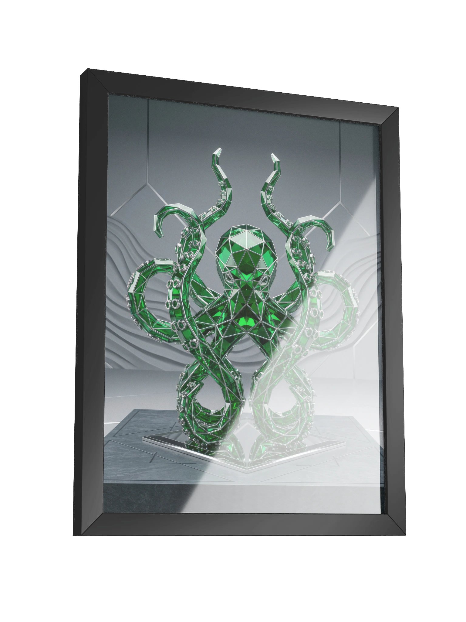 Lustrous Geometric Octopus Canvas - Neo-Deco Luxury Wall Art product image (3)
