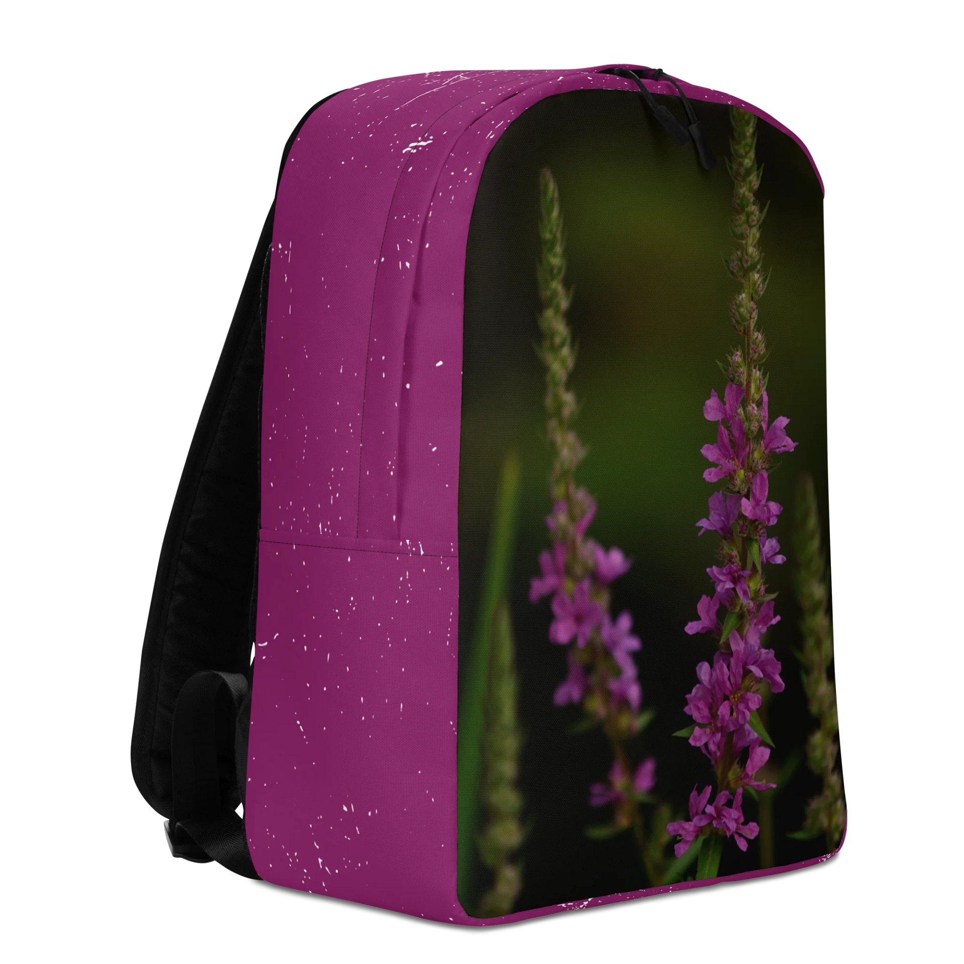 Design-backpack - Purple blossoms against a dark background (Light-colored Design) product image (5)