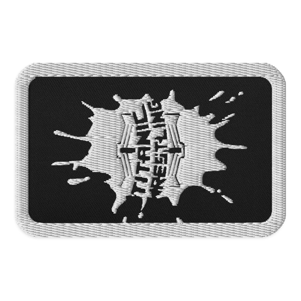 White Splatt Embroidered Patch product image (1)