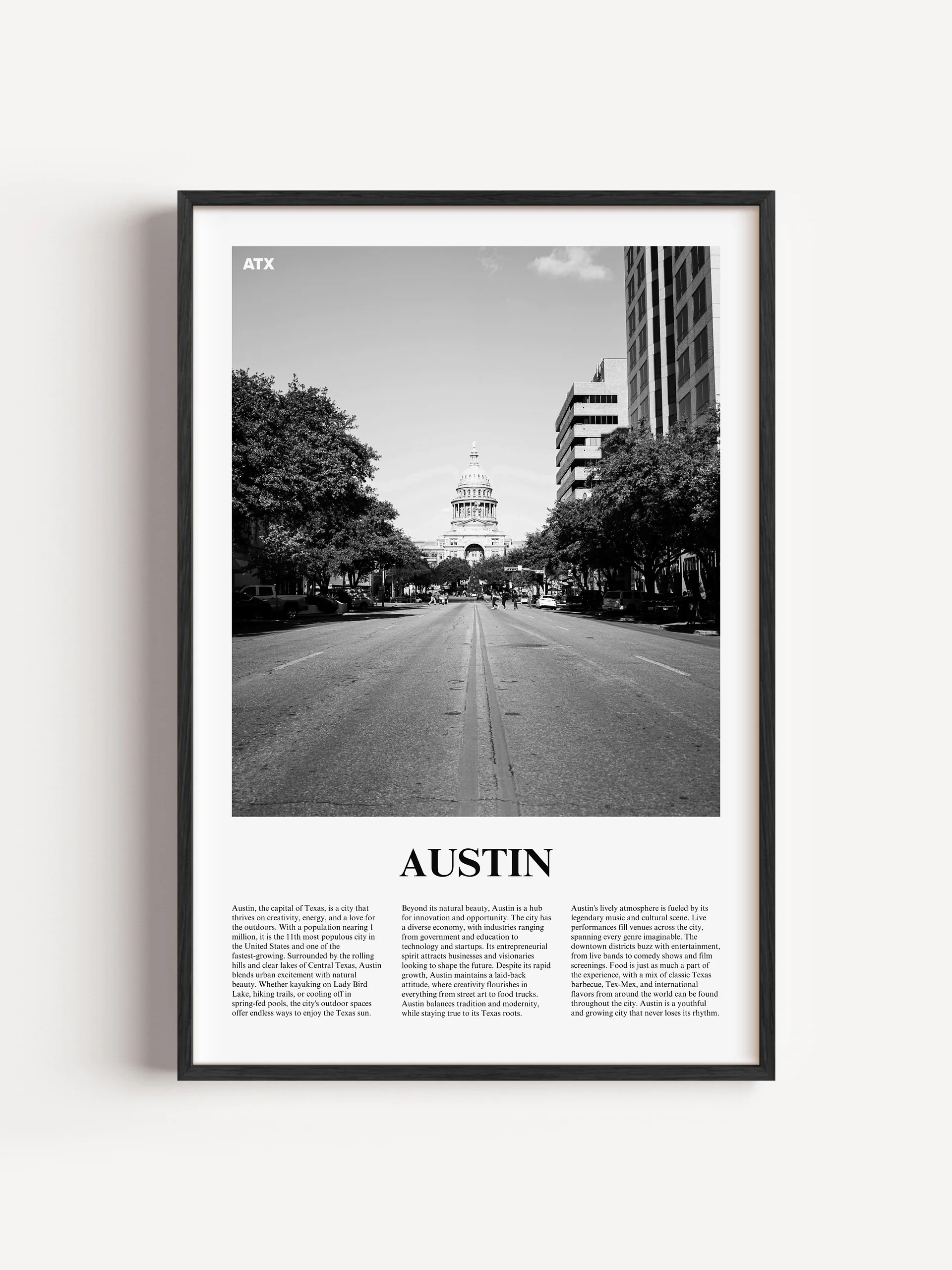 Austin 03 Newspaper Poster | Framed product image (1)