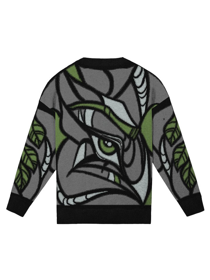 Grey Stained Glass Abstract Rose-Eyeball Unisex Sweater product image (6)