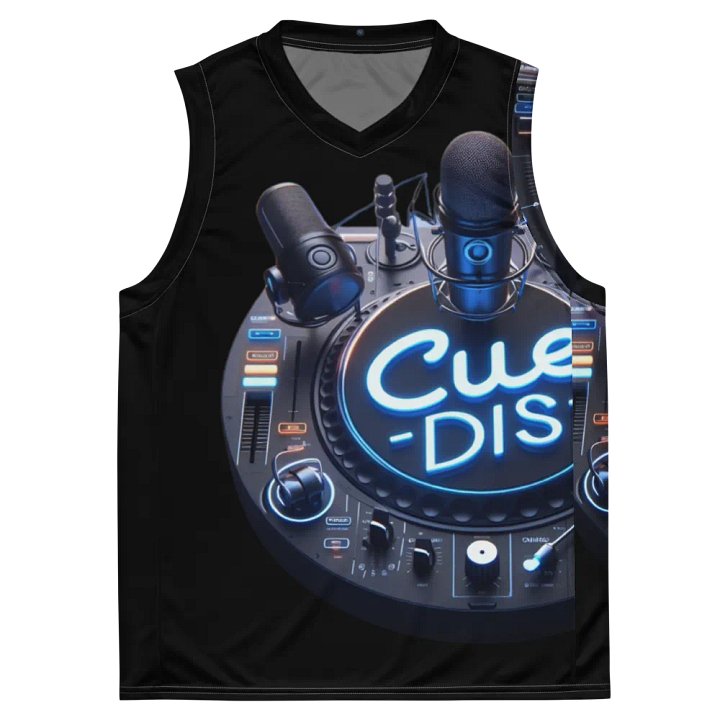 Neon Cue Dis DJ Unisex Basketball Jersey product image (2)