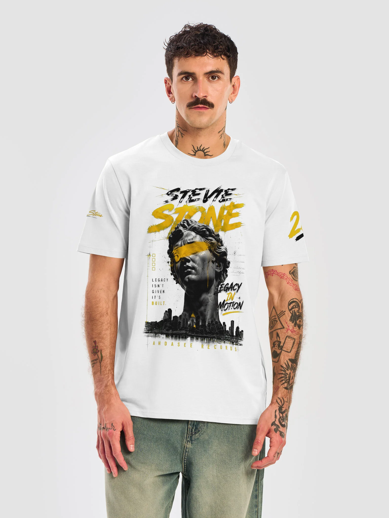 Stevie Stone “Legacy In Motion” Premium Tee — White Edition Inbox product image (5)