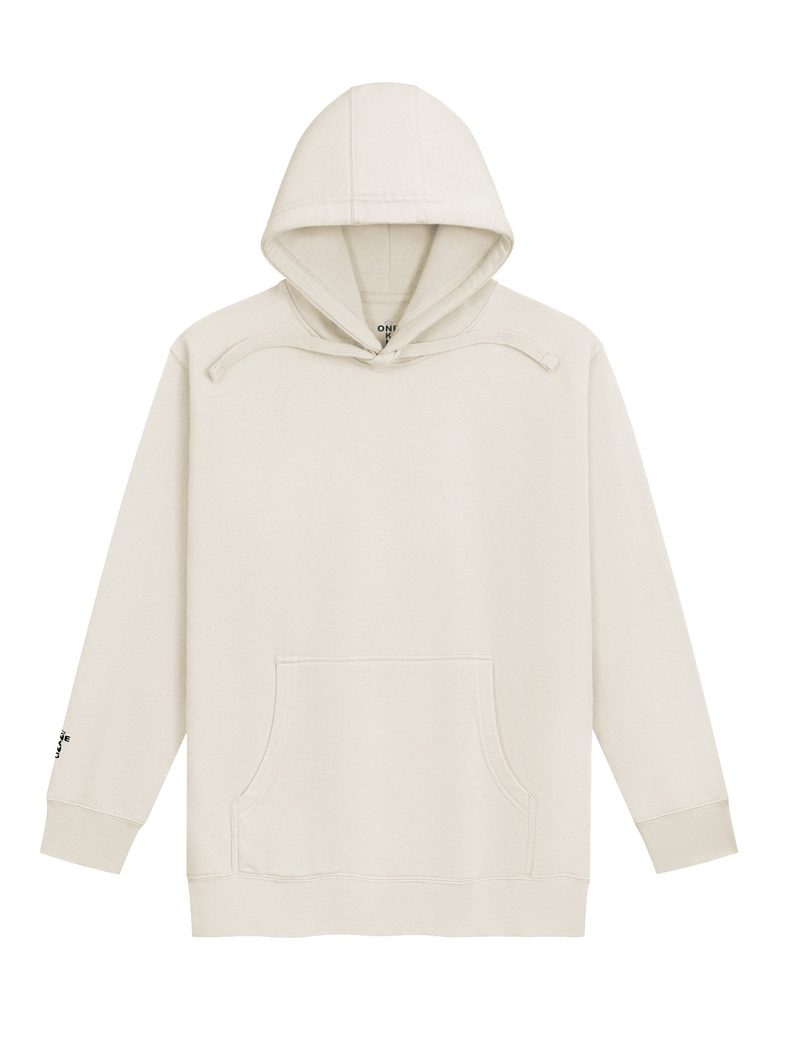 ONE KING True Crown Premium Soft Blend Hoodie with embroidered sleeve logo black print product image (26)