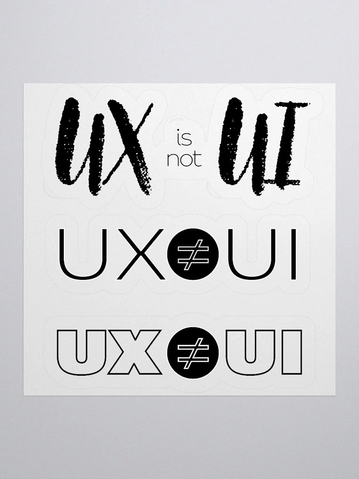 UX is not UI Custom Cut Vinyl Stickers product image (3)