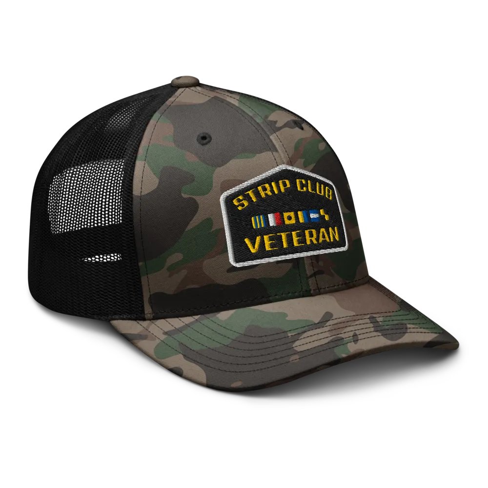 STRIPCLUB VETERAN Camo Trucker Hat product image (6)