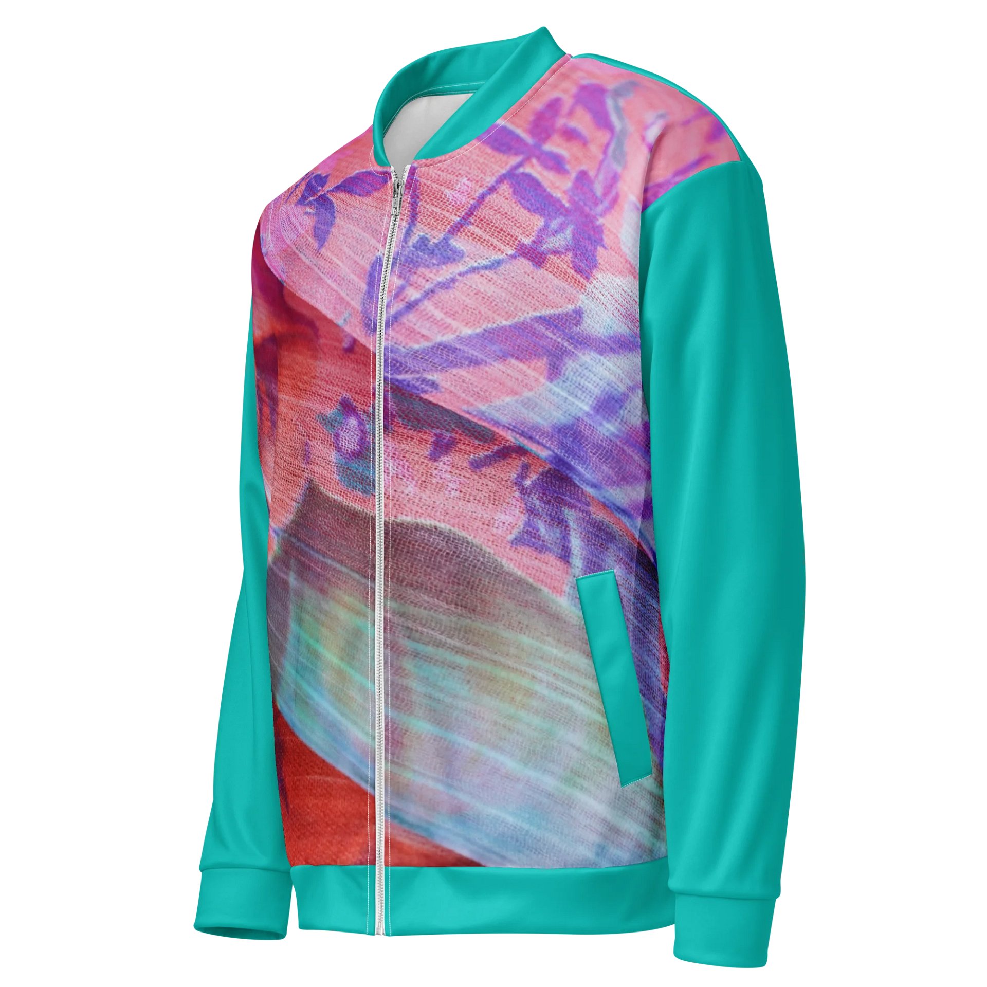 Paradise Breeze Iris Blue All-Over Print Bomber Jacket product image (3)