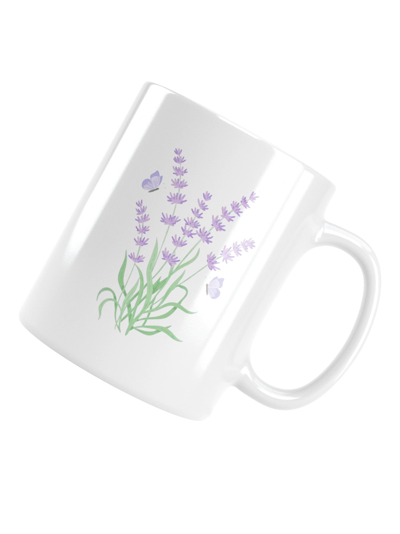 Lavender and Butterfly Floral Coffee Mug product image (18)
