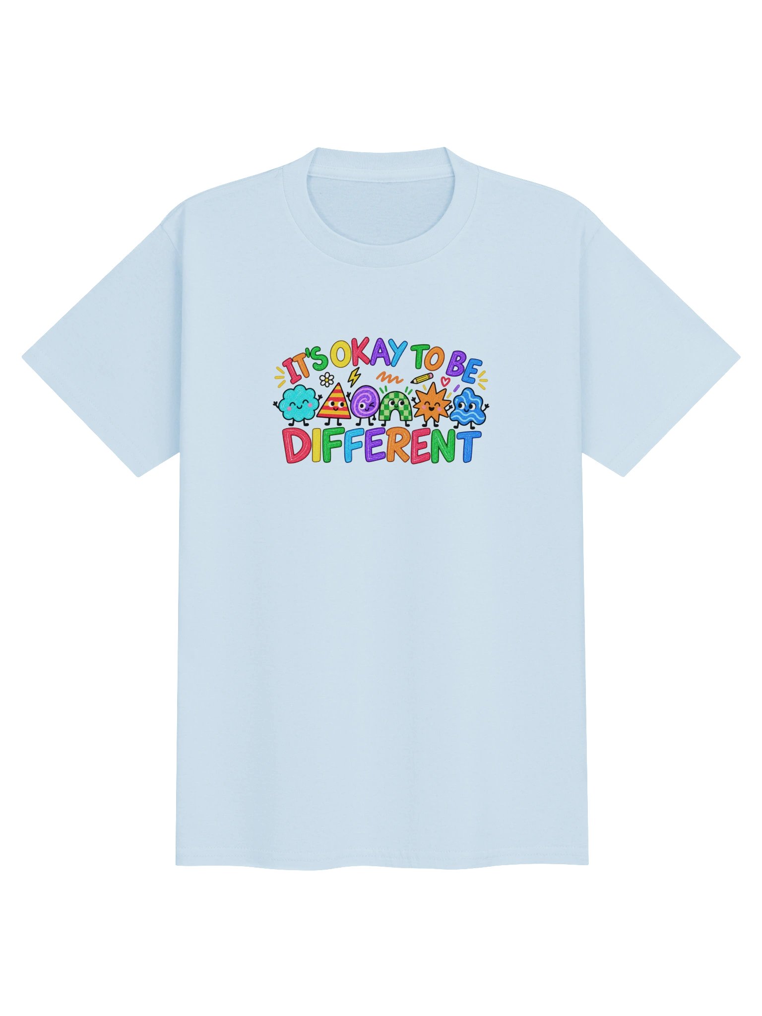 "Its Okay to be different" kids Tshirt Blue product image (1)