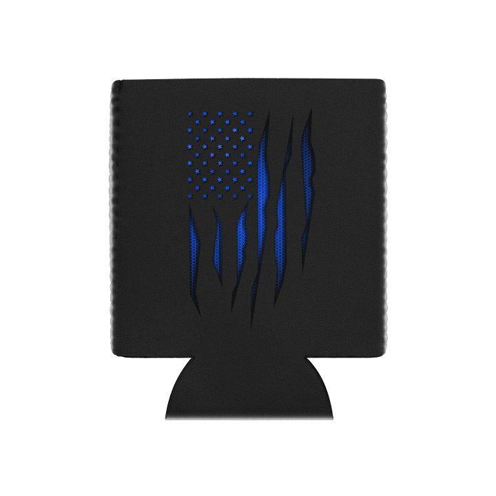 Blue Carbon Onyx American Flag Coozie product image (1)