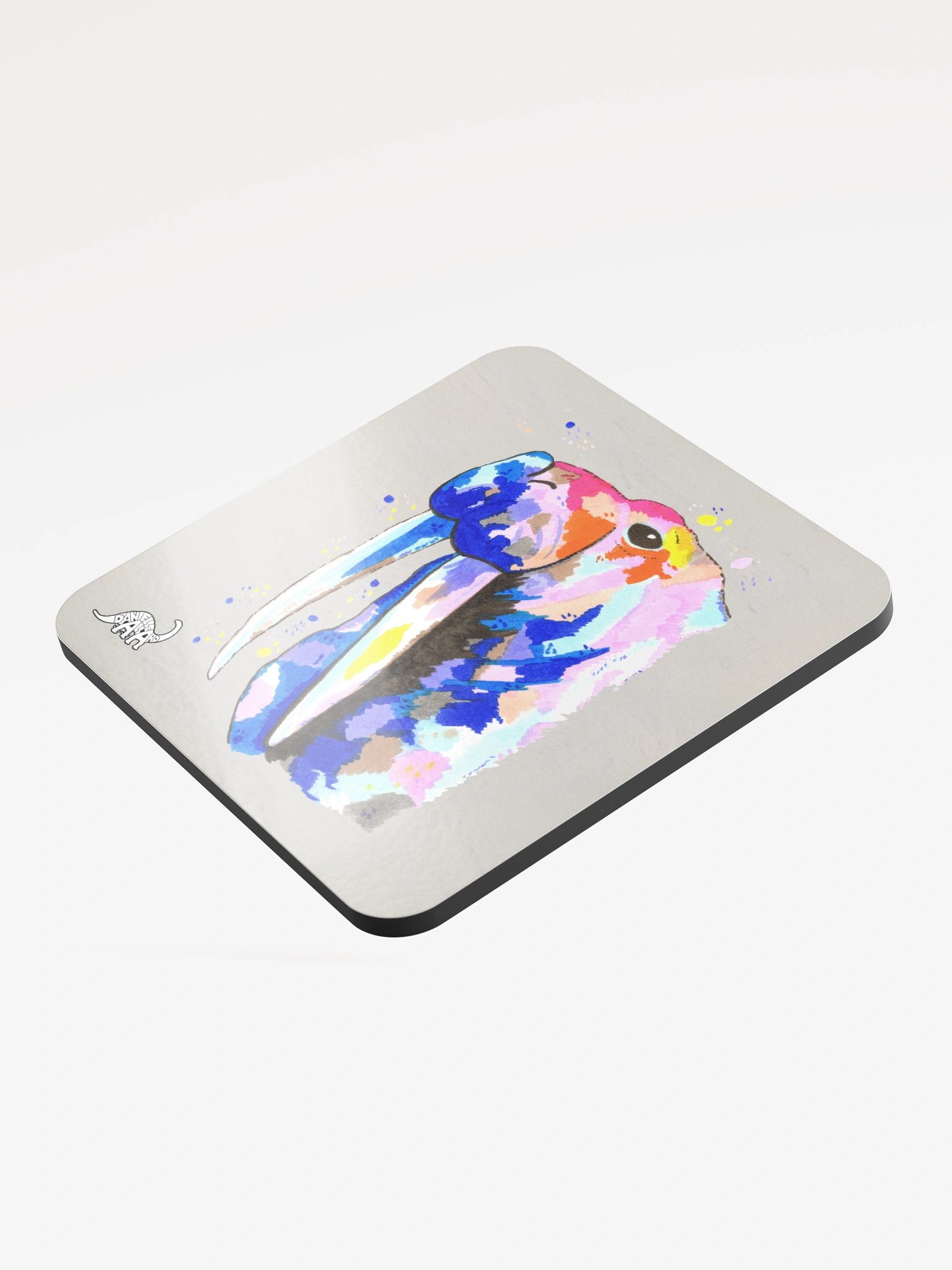 Walrus Watercolour Glossed Cork Coaster product image (3)