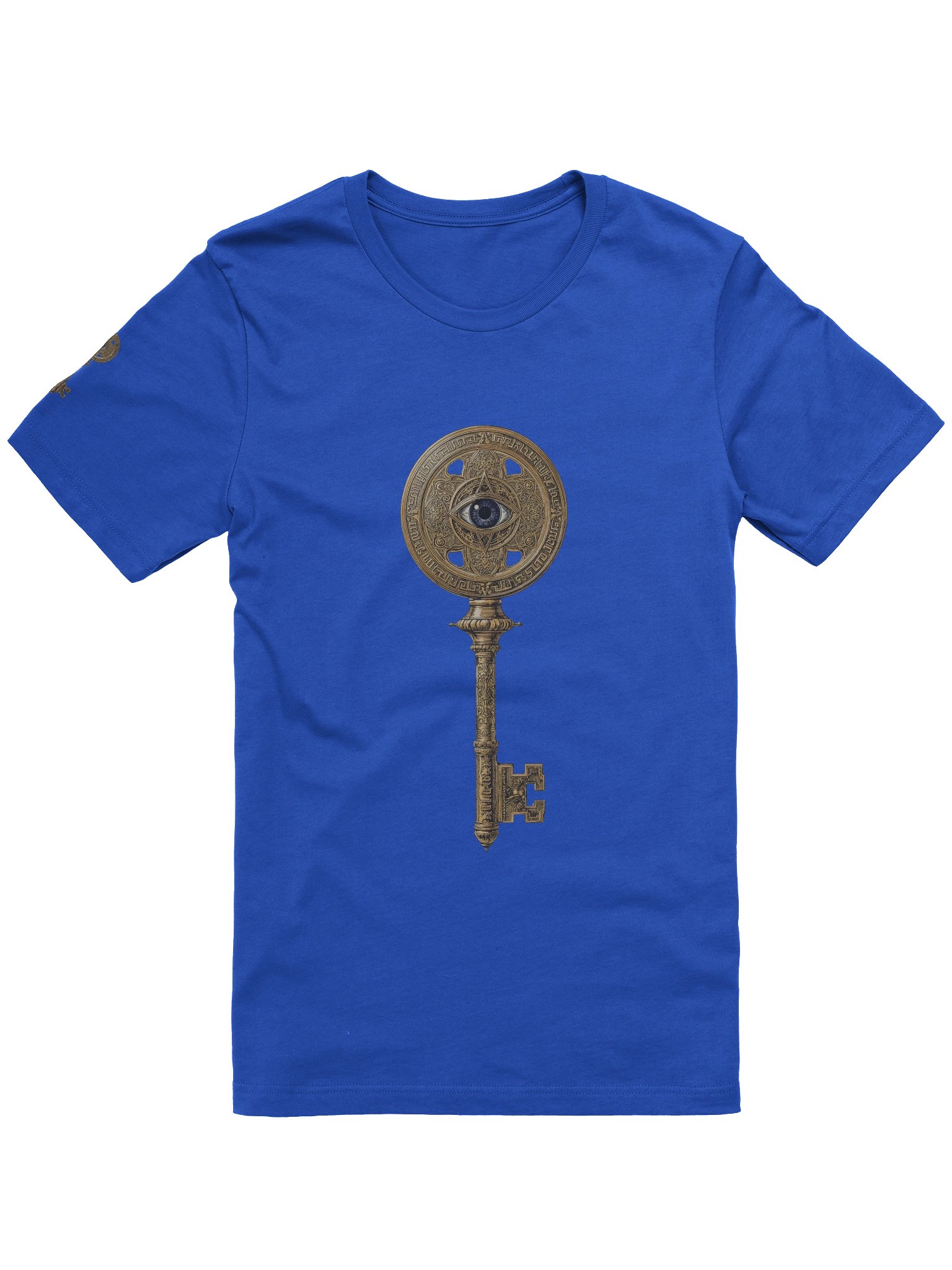 The Gatekeeper’s Key Classic T-Shirt – Front & Right Shoulder Print | True Royal | Bella+Canvas 3001 product image (1)