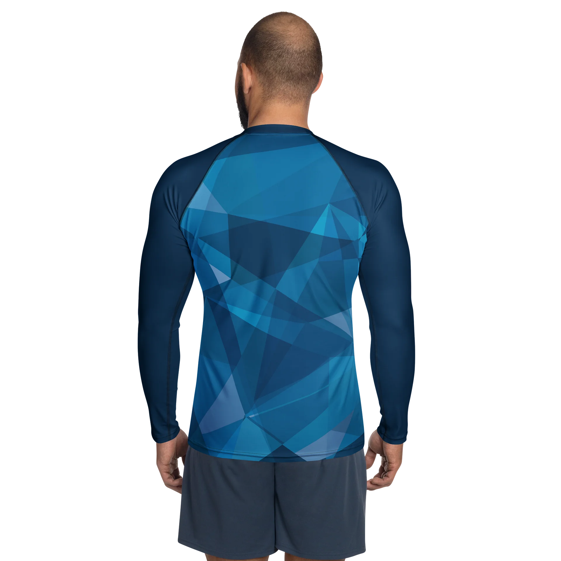 Blue Geometric Rash Guard product image (2)