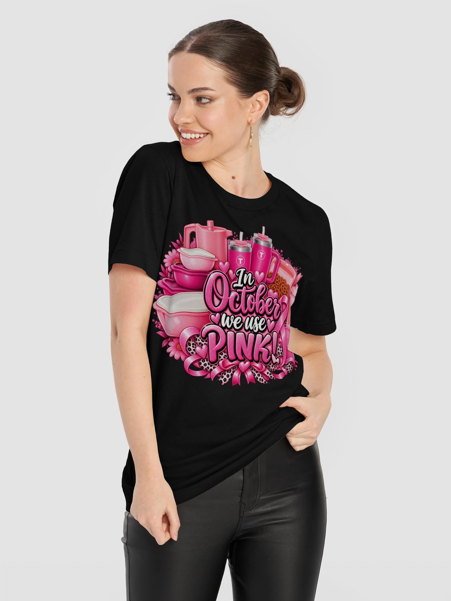 Breast Cancer Awareness Tupperware Tee (Includes left sleeve design) product image (42)