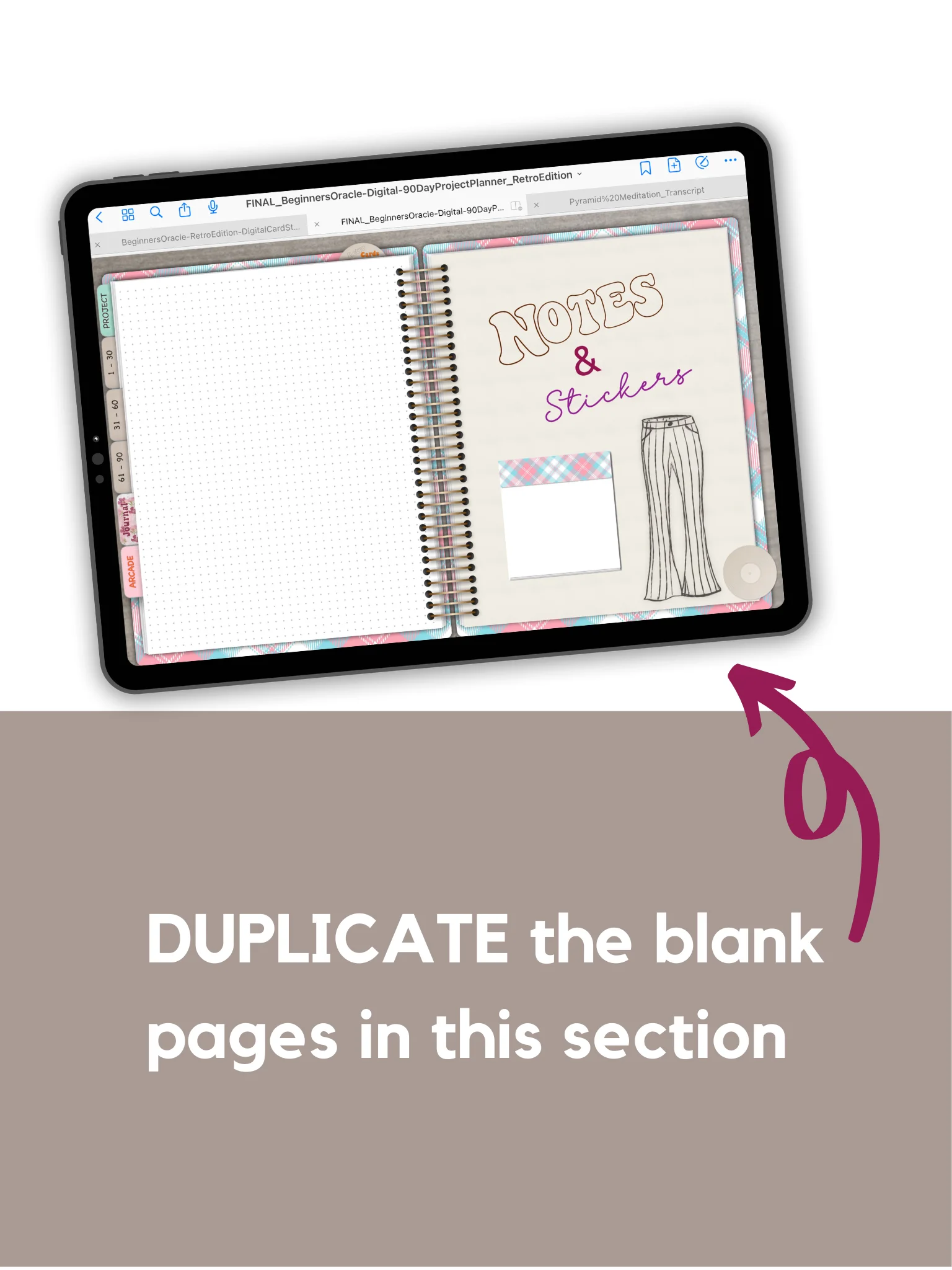 The 90-Day Project Planner & Beginner's Oracle: Retro Edition product image (3)