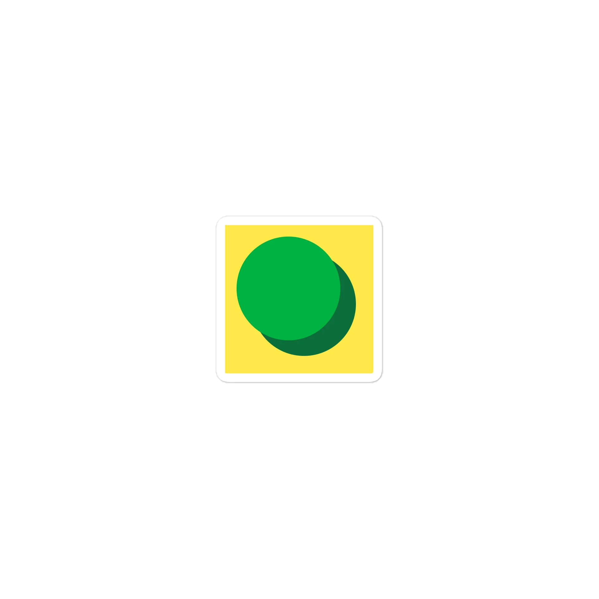 ZURC Sticker YELLOW - Die-Cut, Blank product image (1)