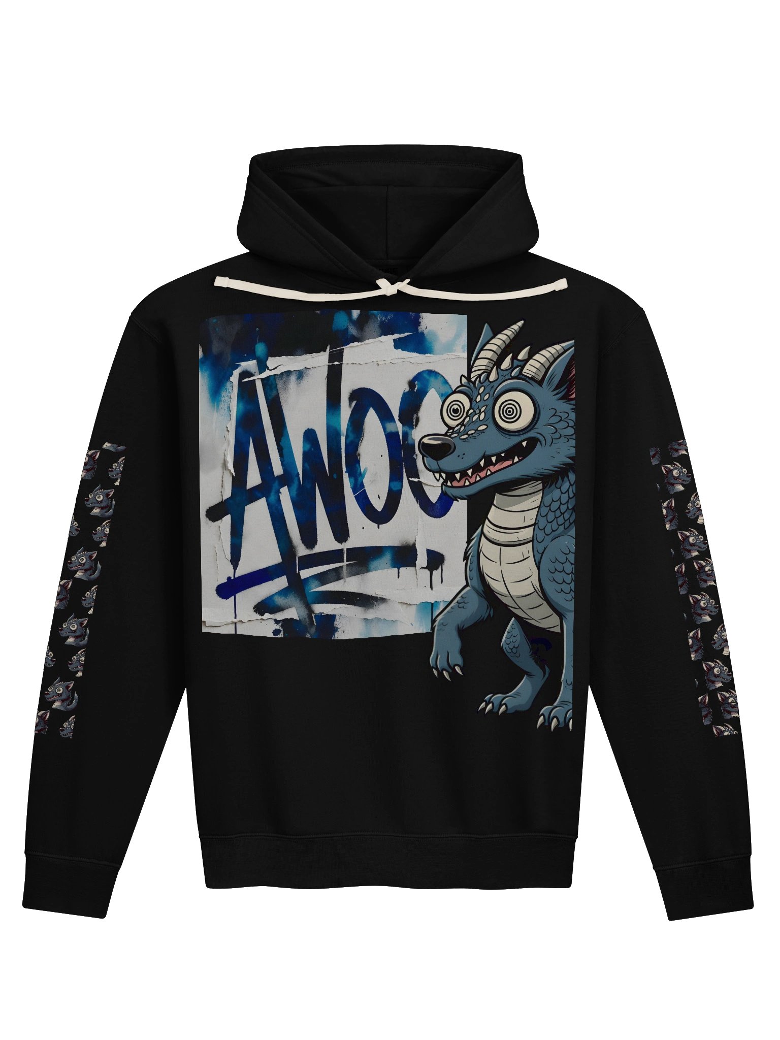 Whimsical DragonWolf Pack Hoodie product image (5)