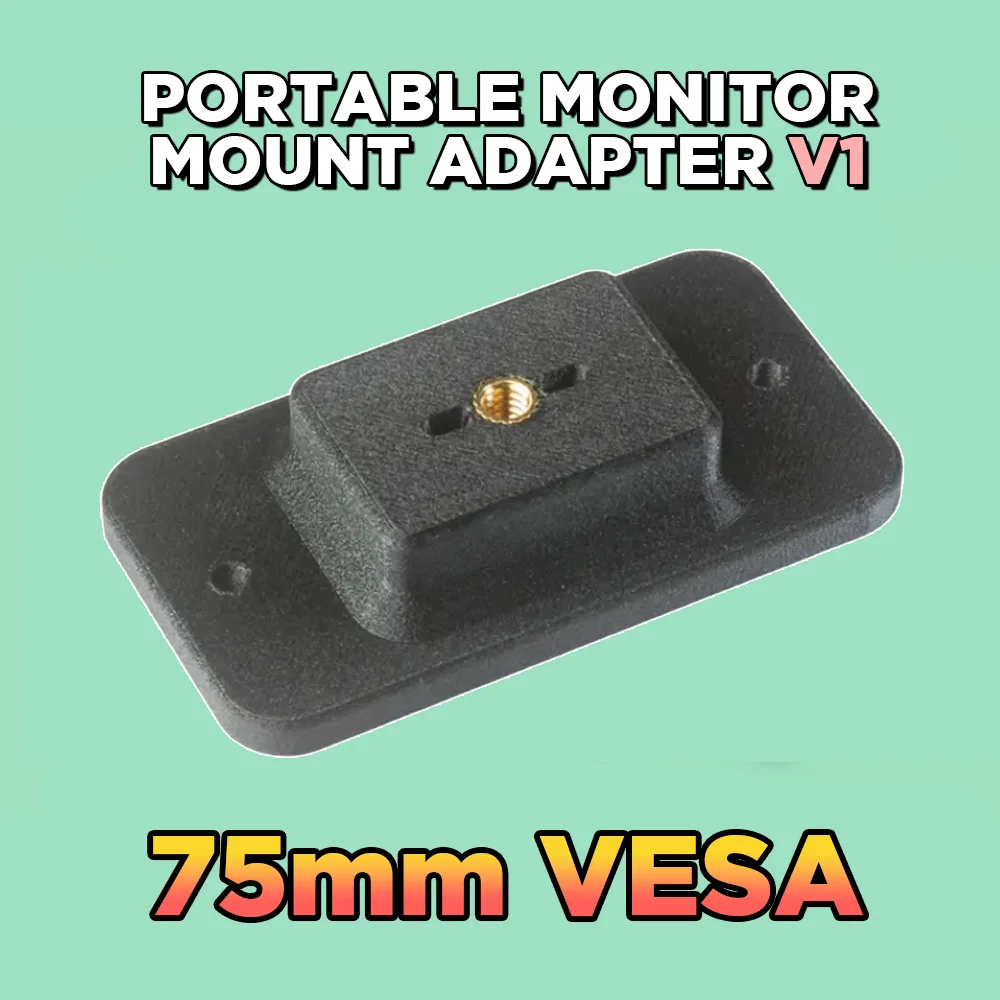 Veptor V1 - Portable Monitor VESA 1/4" Adapter 75mm, 2 Screw product image (1)