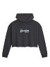 Stunning - White Front Logo Cropped Hoodie