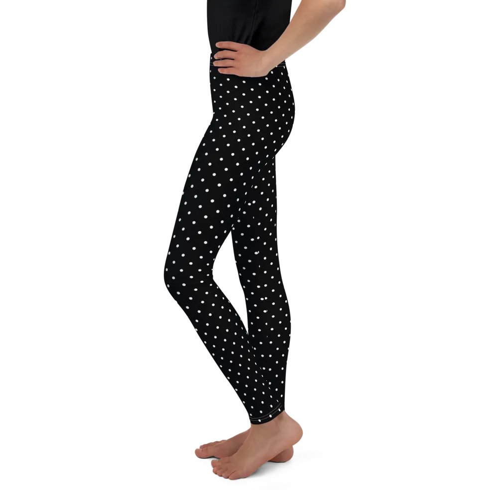 Girl's All-Over White Polka Dots Leggings product image (3)