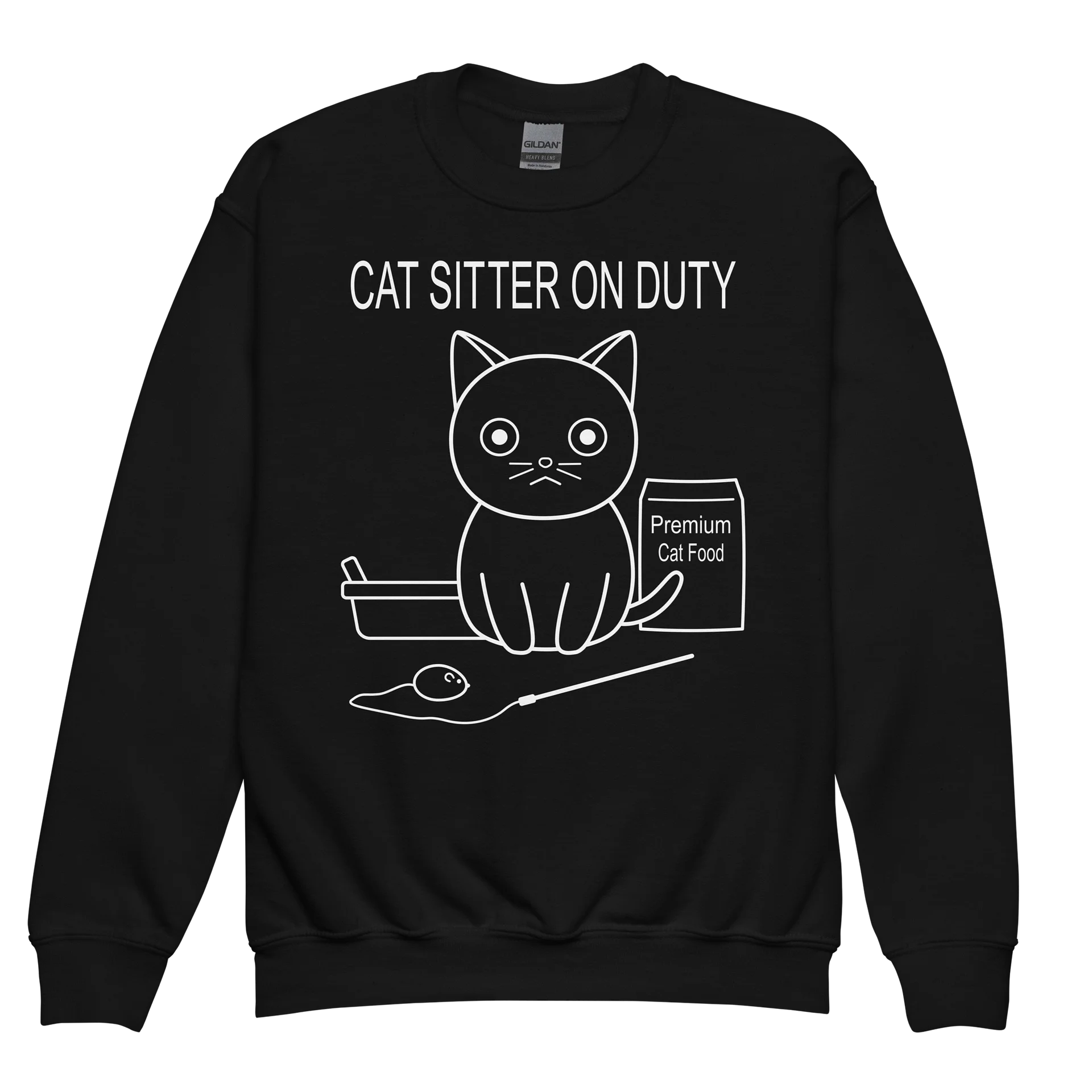 Cat Sitter on Duty - Unisex Youth Sweatshirt product image (1)