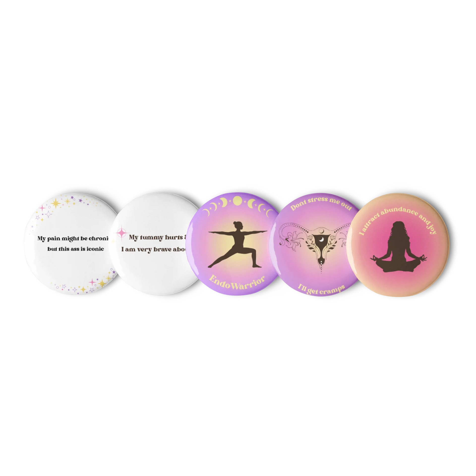 💫 FieFlow “Chronic & Iconic” Pin Button Set — Pack of 5 product image (1)