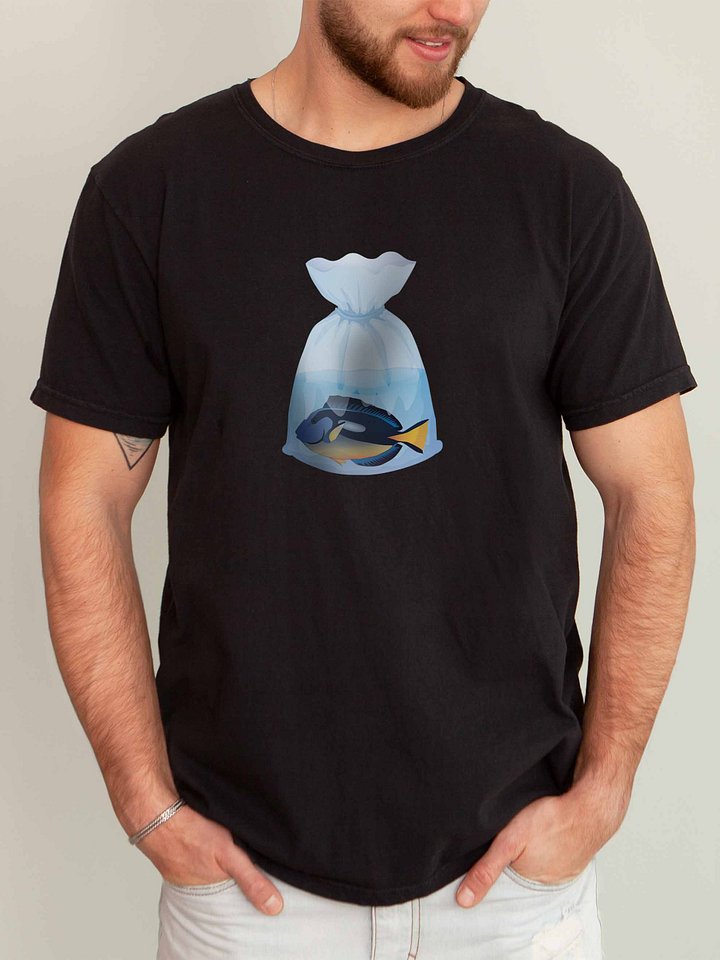 Blue Tang Fish Bag Shirt – Funny Reef Tank & Saltwater Aquarium Graphic Tee product image (2)