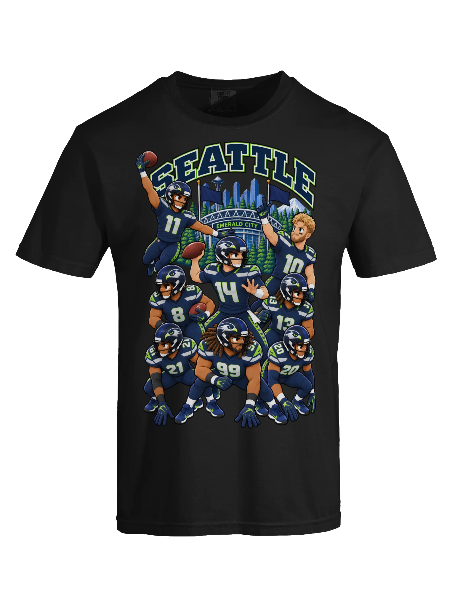 Seattle Football 2026 Animated Player T-Shirt product image (35)