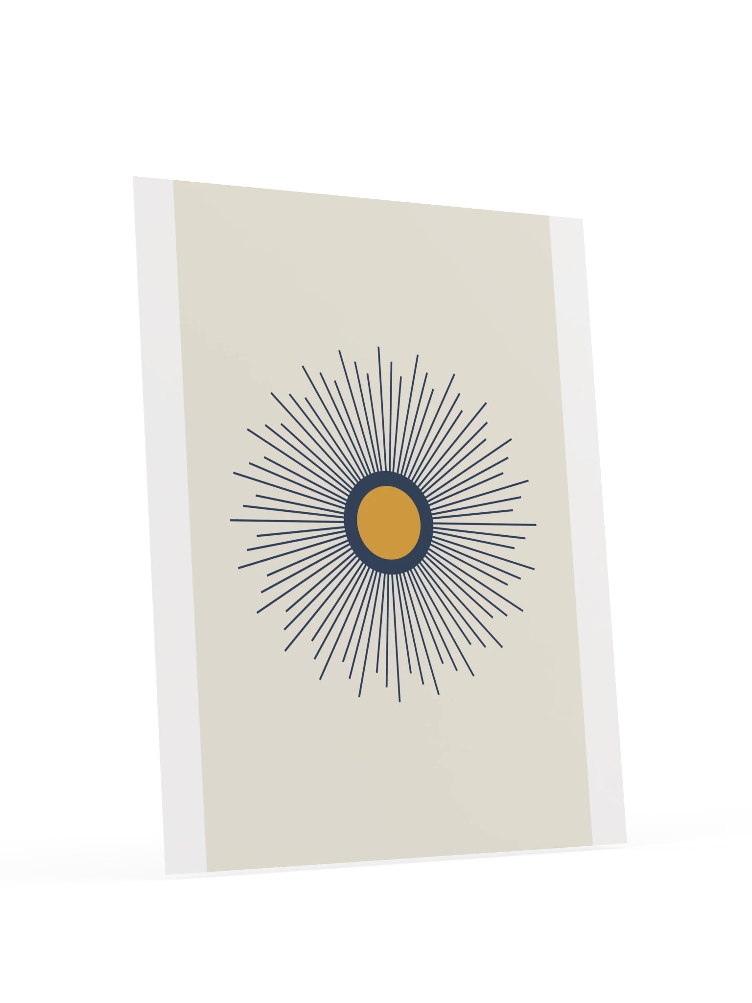Navy Sunburst Print | Mid Century Bathroom Wall Art product image (6)