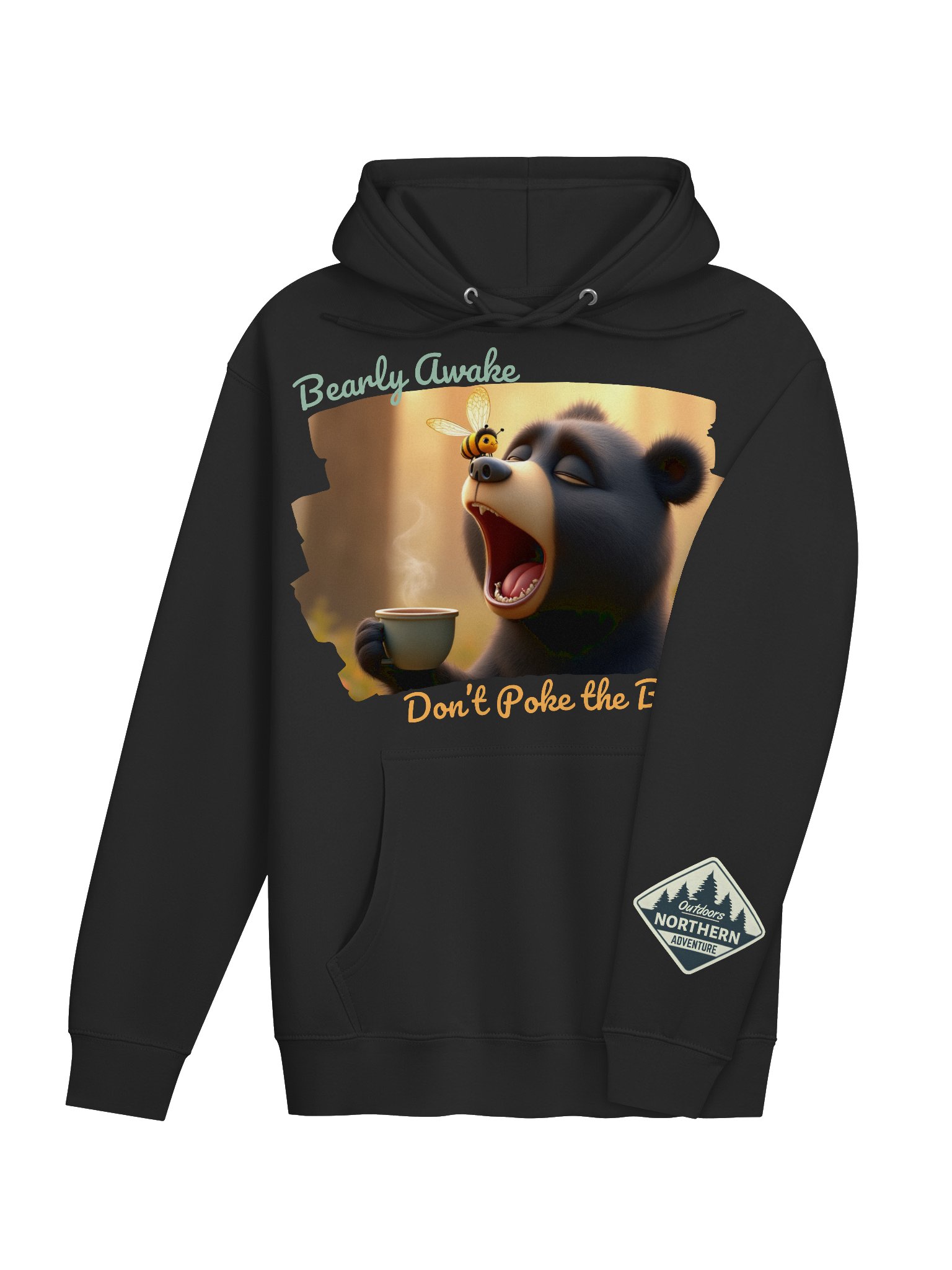 Bearly Awake Hoodie – Cozy Funny Bear Coffee Sweatshirt 🐻☕ product image (17)