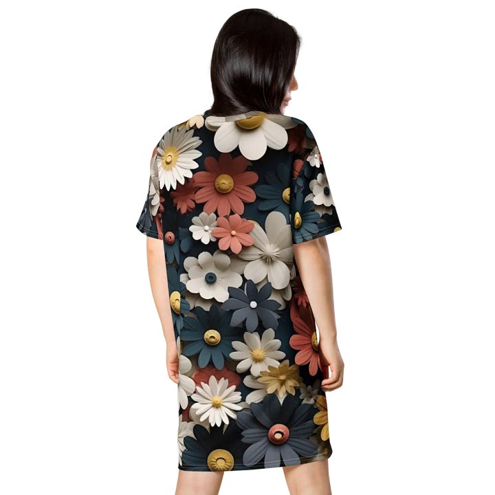 3D-Ditsy-Flowers-Seamless-Patterns T-shirt Dress - V10 product image (2)