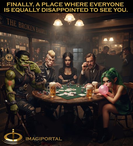 {You walk into a tavern...) and everyone instantly regrets it. 😒
We don't fake it. 🚫
We don't do toxic positivity.🤢
That’s th...