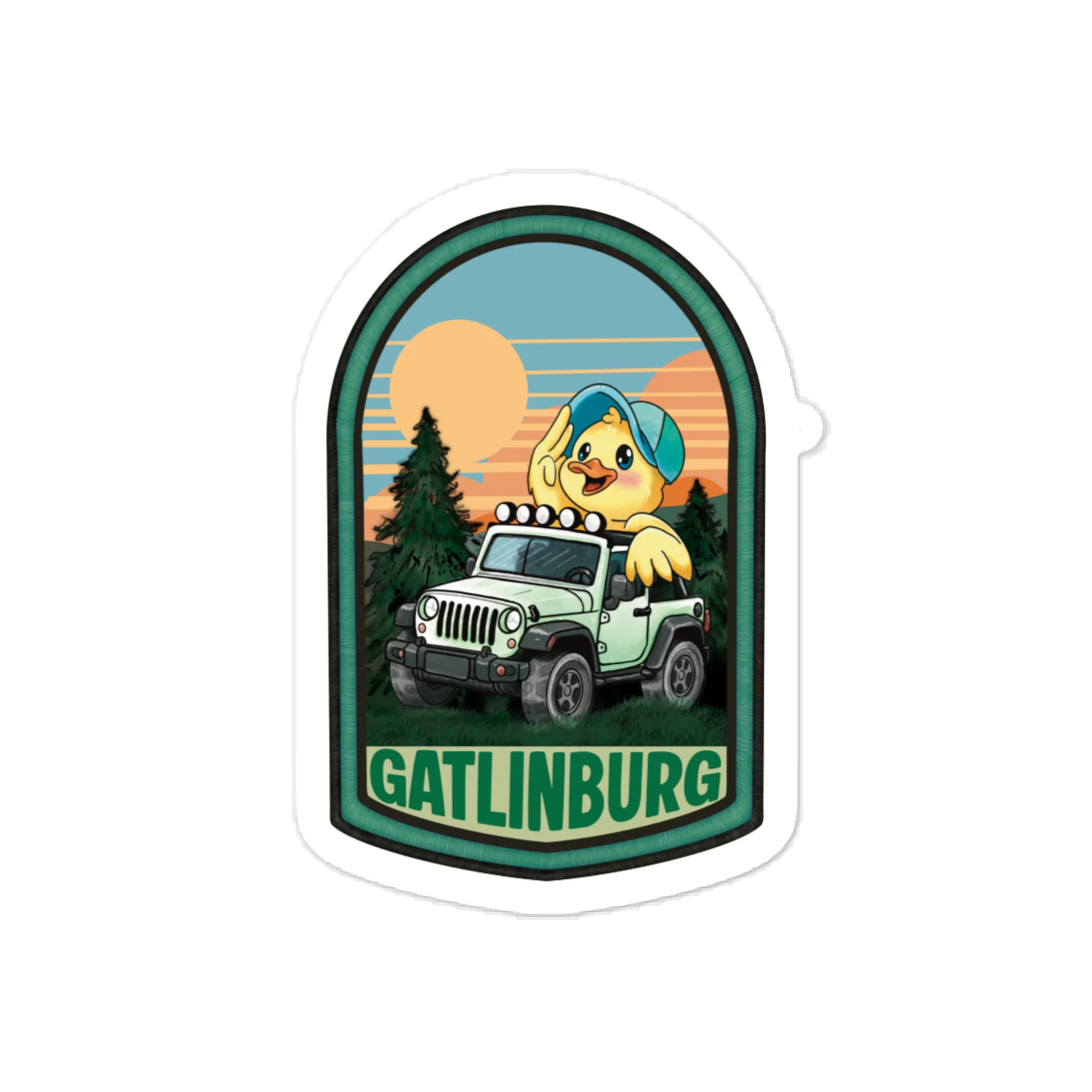 Gatlinburg Jeep Invasion Duck — Event Edition Decal product image (1)