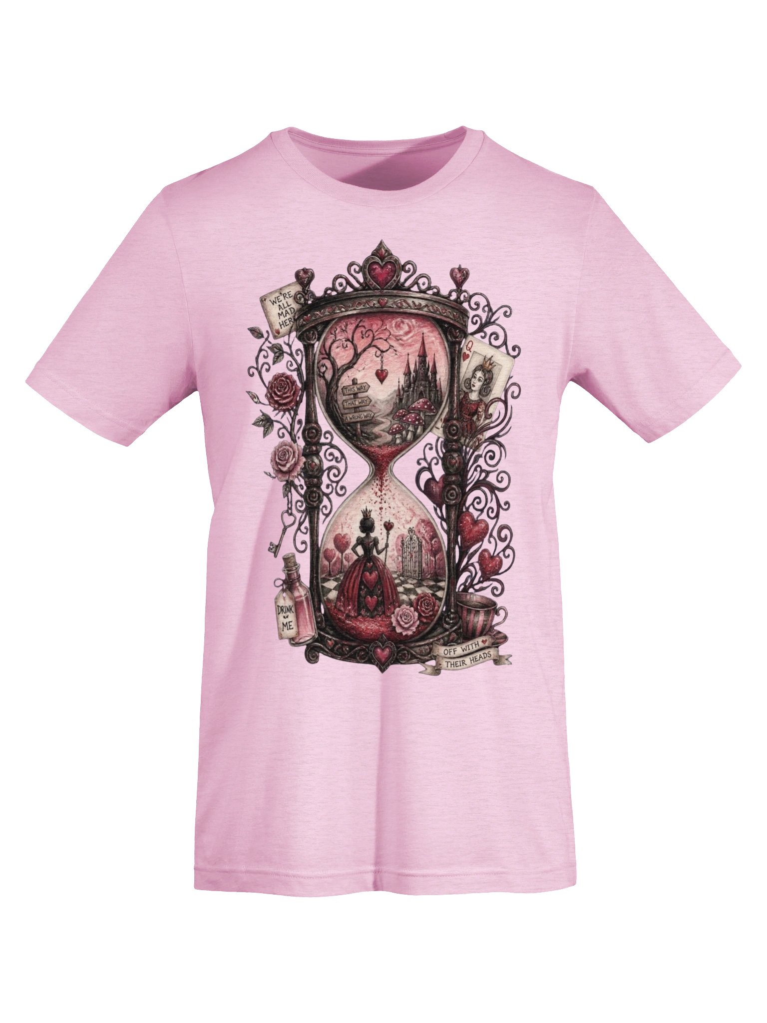 Queen of Hearts Hourglass Shirt, Wonderland Dark Alice, Whimsigoth Mad Tea Party product image (20)