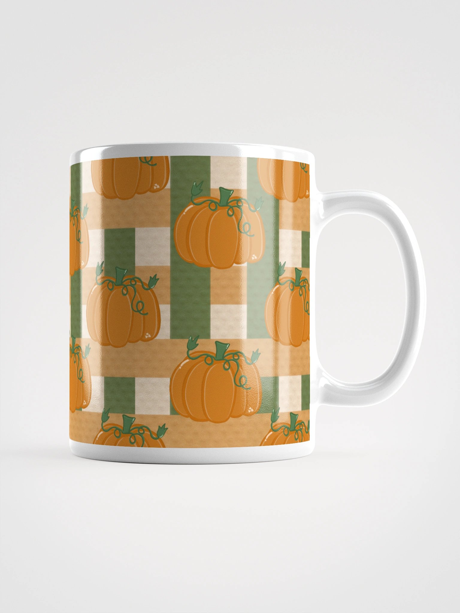 Pumpkin Plaid Pattern Mug product image (3)