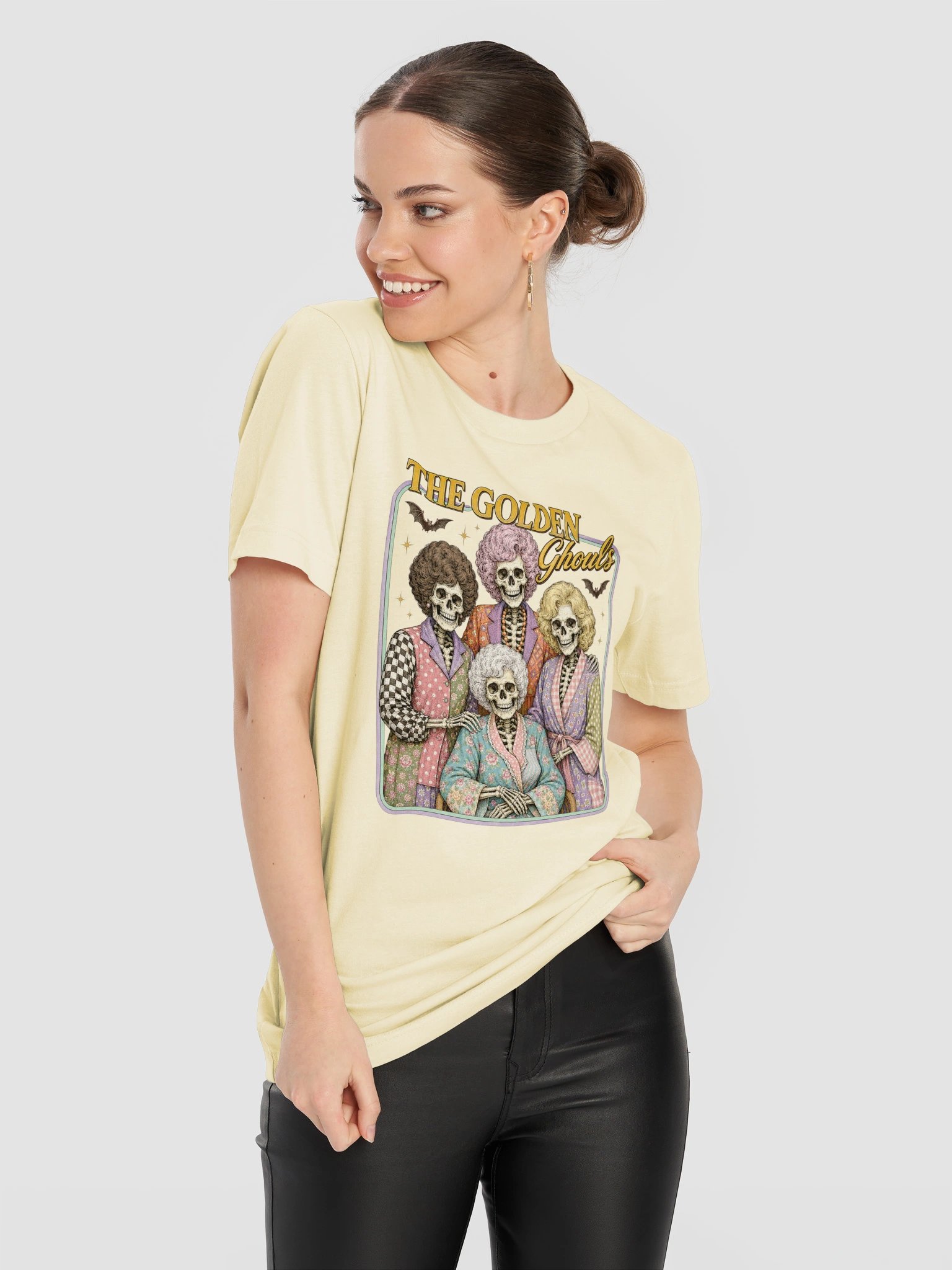 The Golden Ghouls T-Shirt | Funny Halloween Best Friends Tee TTS - Natural product image (11)