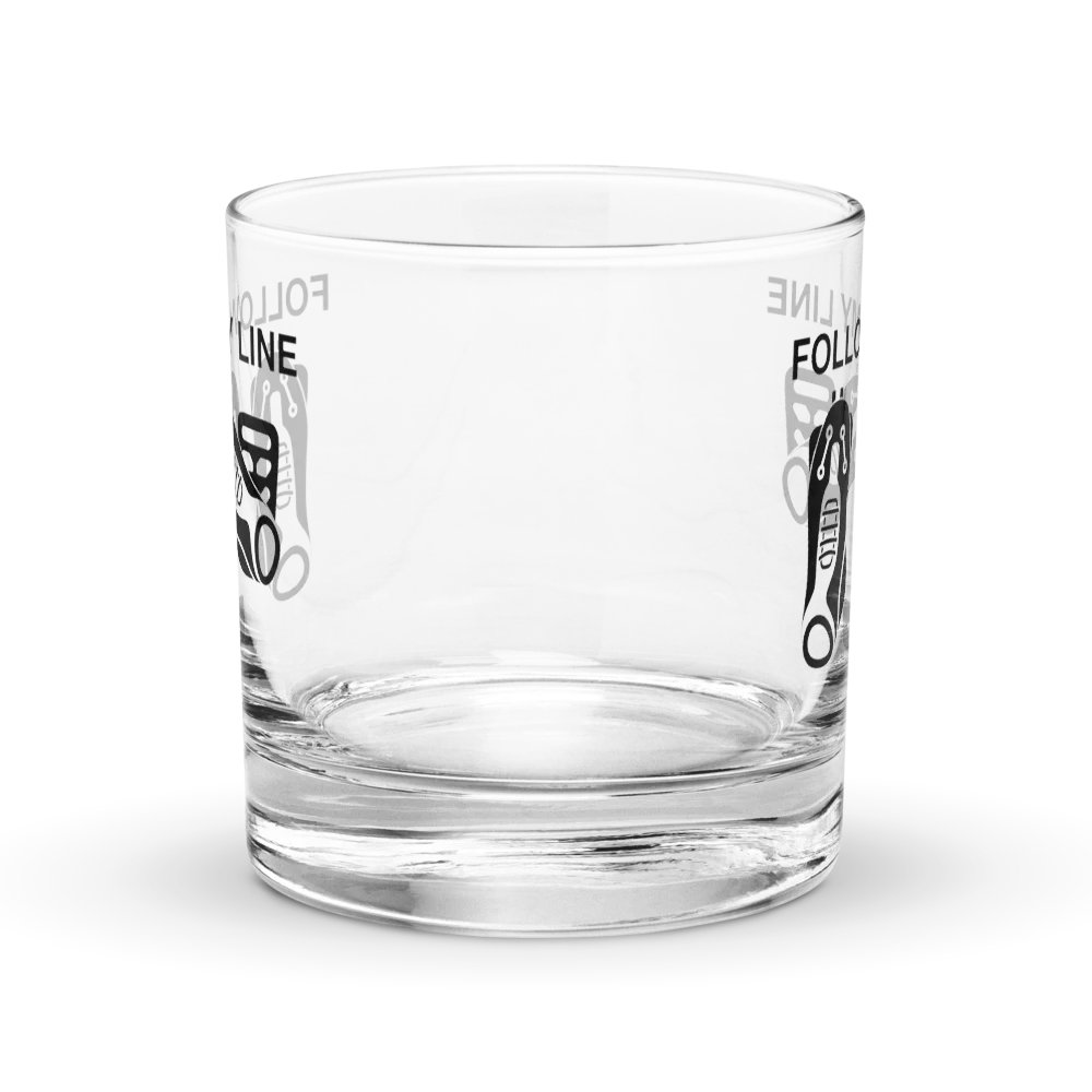 Follow My Line Logo Rocks Glass product image (2)