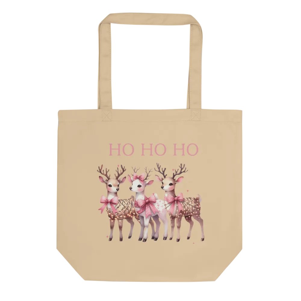 Festive Reindeer Organic Tote Bag product image (2)