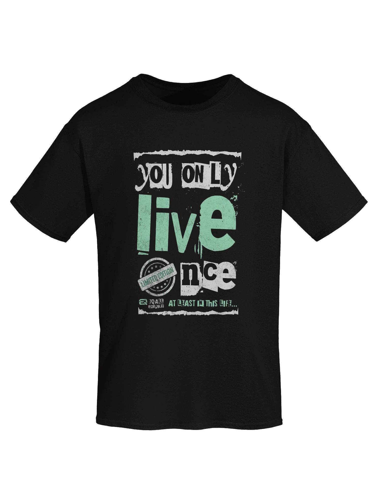 You Only Live Once! Cotton Unisex Gildan R3CVR.i by EQALL® Essentials_Mint Green product image (19)
