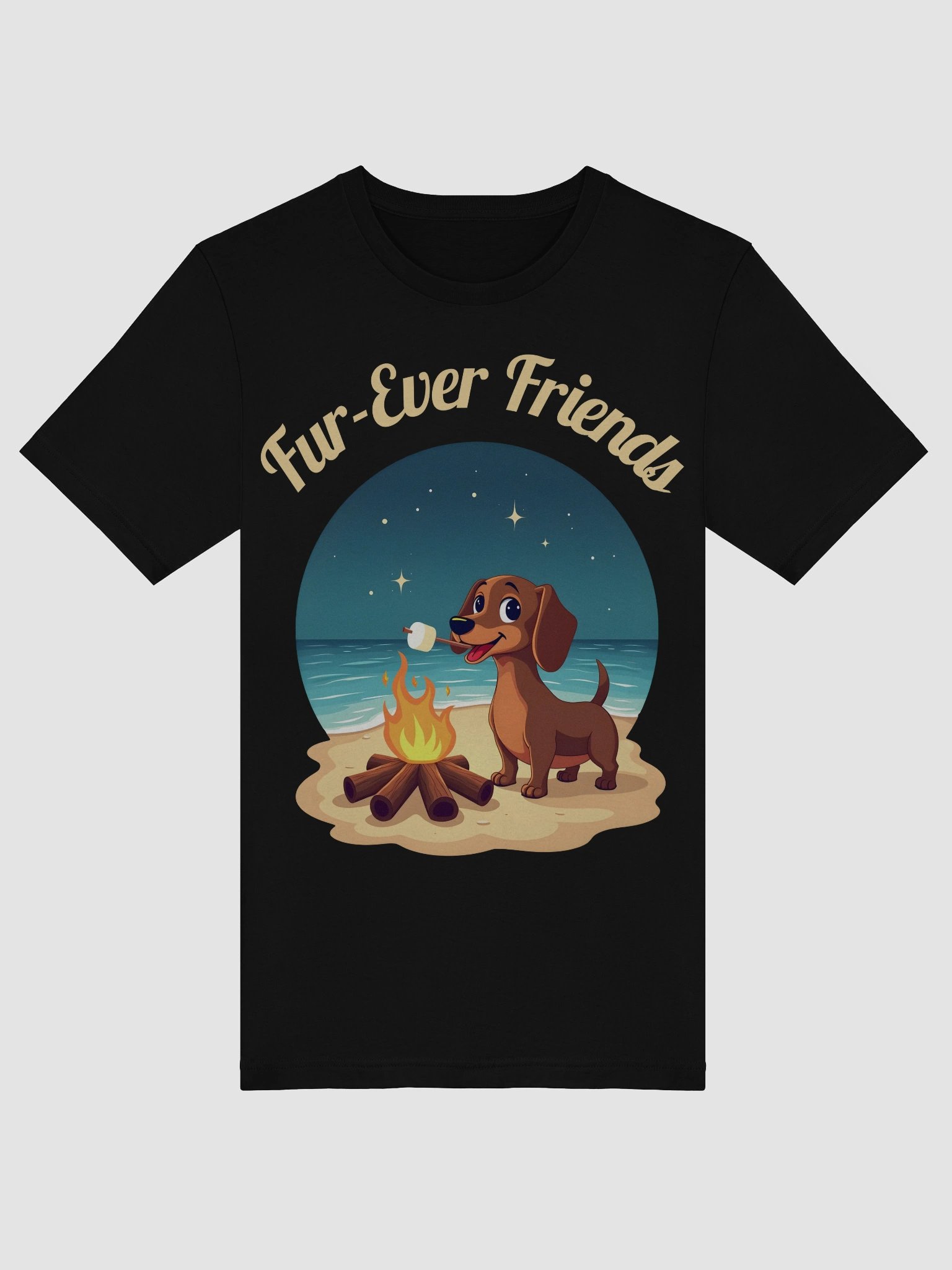 Fur-Ever Friends – Dachshund Beach Campfire Tee product image (5)