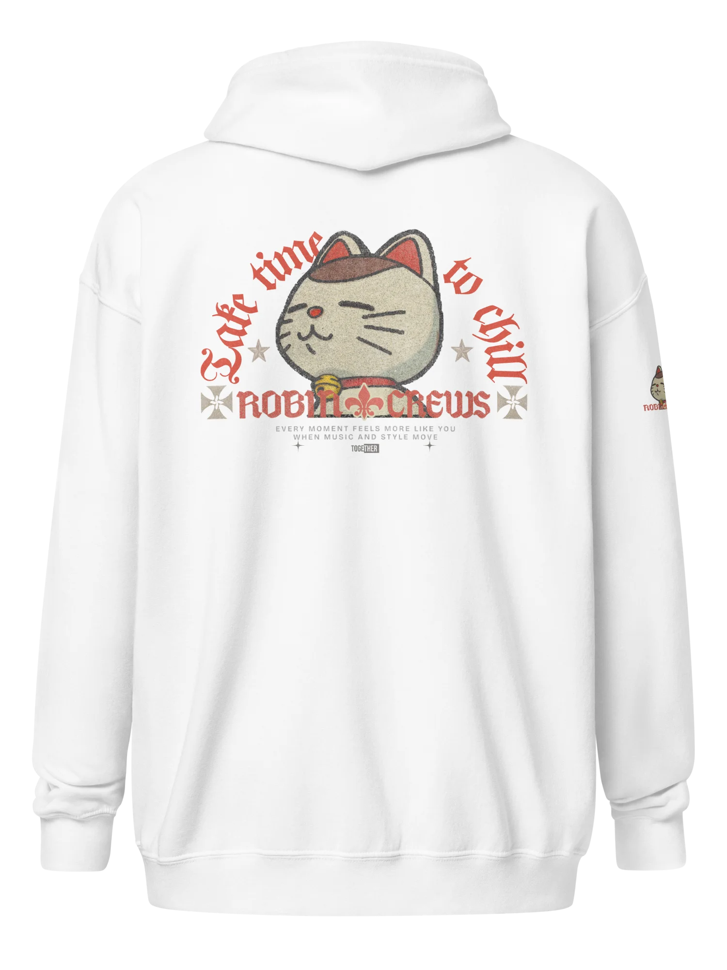 Cat Zip Hoodie with Chill Vibes product image (42)