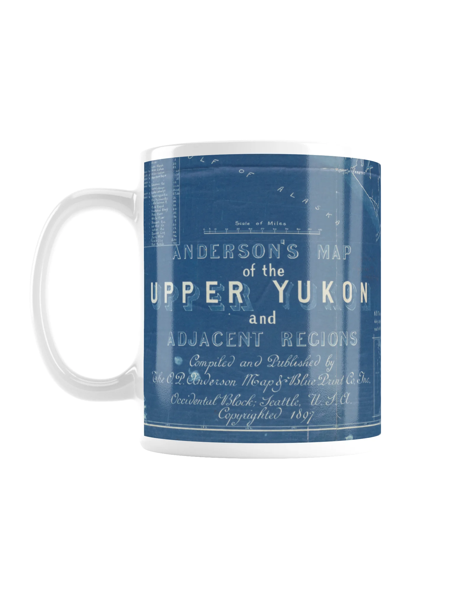 Upper Yukon Blue Map Mug product image (1)