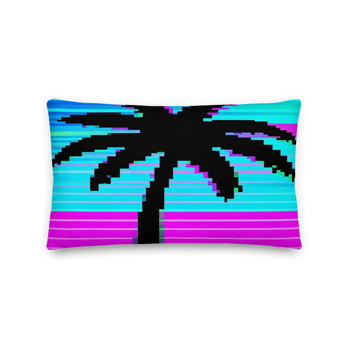 Glitch Palm Stripe Pillow product image (1)