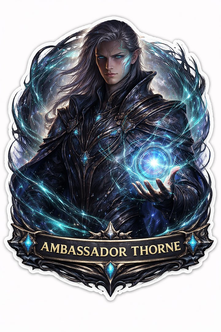 Ambassador Thorne Vinyl Die Cut Sticker– Kael’thar Emissary product image (1)